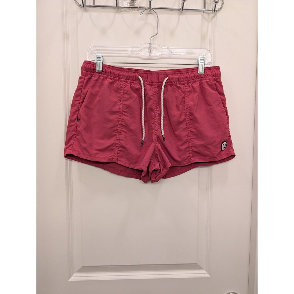Vuori Women's Small Coso Short / Performance Athletic Shorts Pink Drawstring